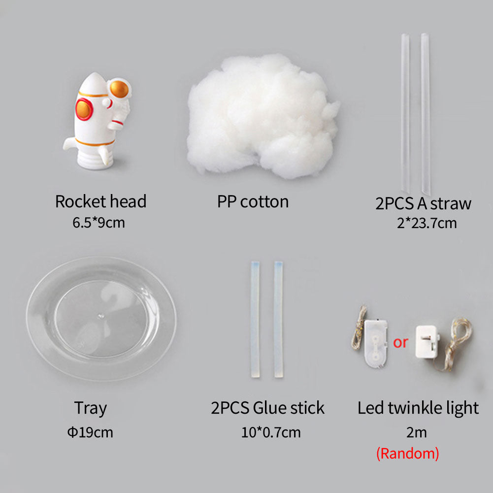 RocketGlow - Small LED Rocket Table Lamp for Children's Room & Decoration