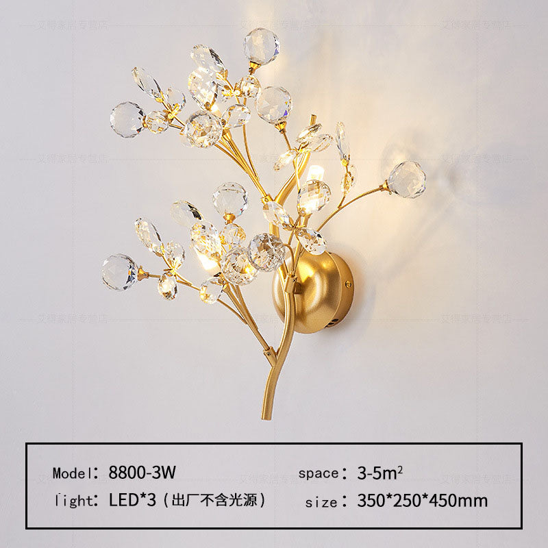 CrystalBloom - Illuminazione da parete Elegante illuminazione da parete per ambienti abitativi