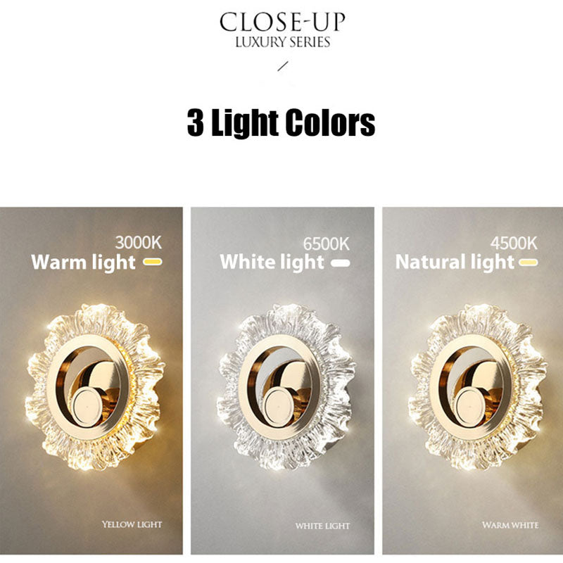 SunGlow – Lampada da parete LED dorata