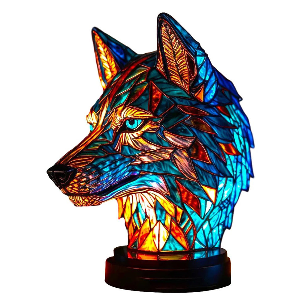 LumeWolf - LED Tafellamp met Wolf Ontwerp – Handgemaakte Decoratieve Verlichting