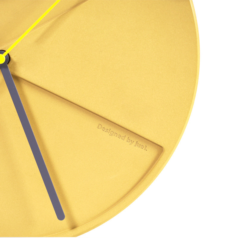 BetonTijd Relógio de Parede - Relógio de Parede Moderno 3D em Amarelo Cimento