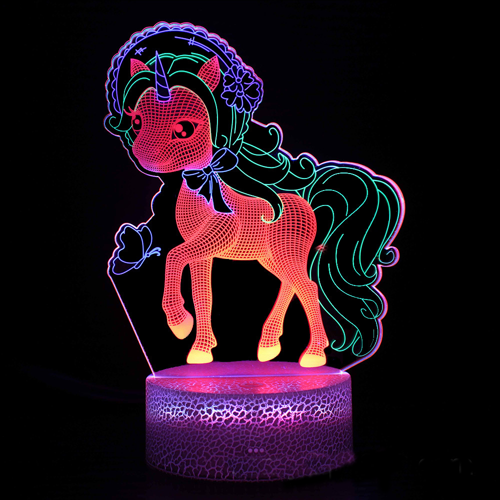 LumiUnicorn - 3D LED Night Light with Color Change and Magical Design