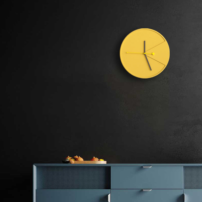 BetonTijd Relógio de Parede - Relógio de Parede Moderno 3D em Amarelo Cimento