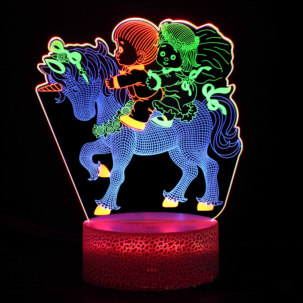 LumiUnicorn - 3D LED Night Light with Color Change and Magical Design