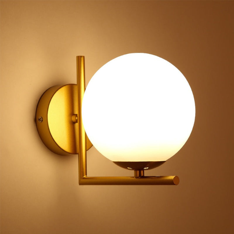 SphereGlow - Modern Round Wall Lamp with Glass Globe