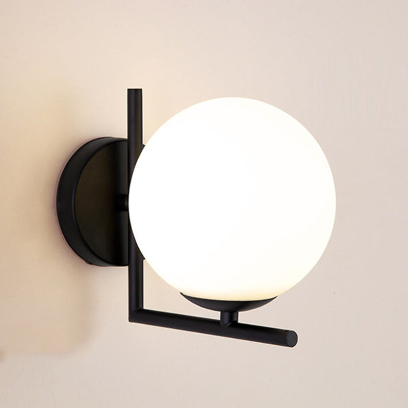 SphereGlow - Modern Round Wall Lamp with Glass Globe