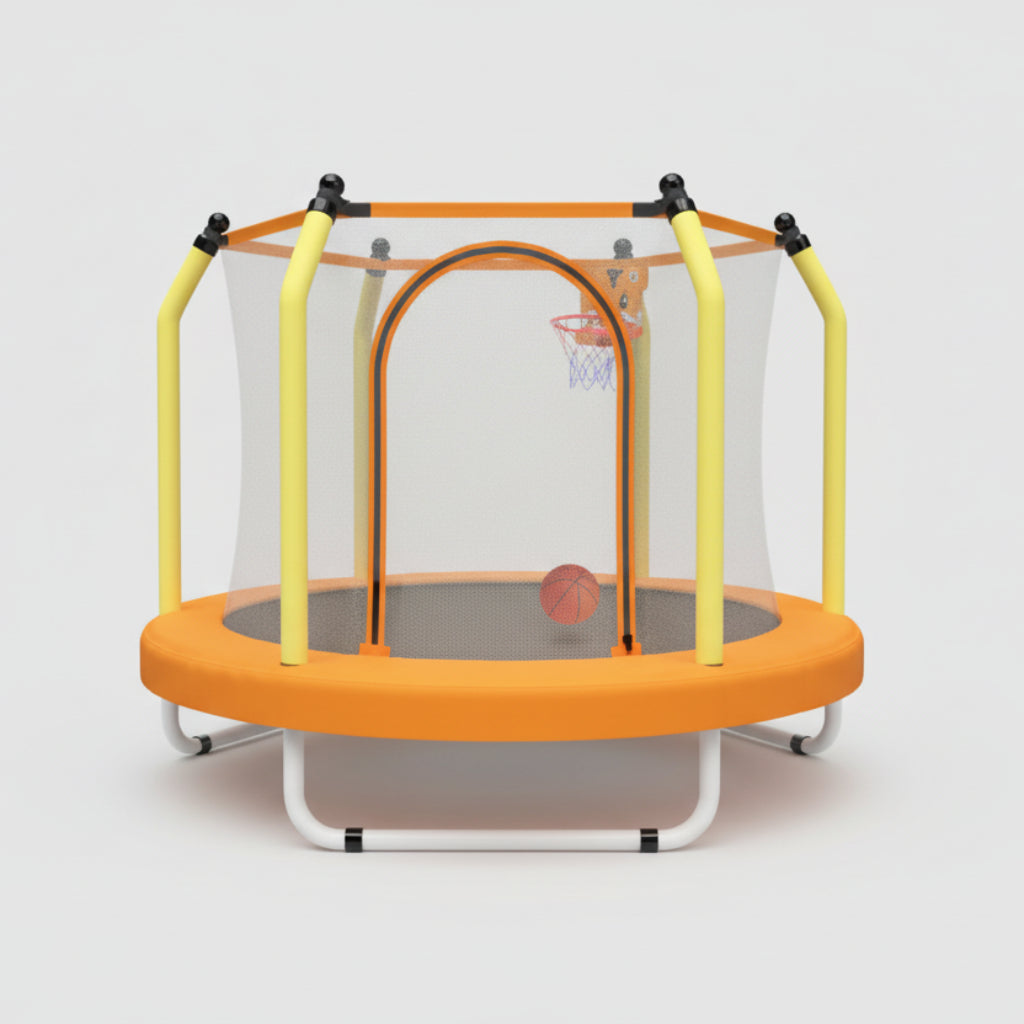 Trampolino Parco Giochi Bambini Set Gioco Multifunzionale Esterno Corde Palline