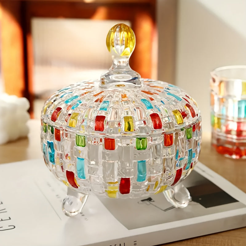 GlassArt - Clássica Taça Decorativa em Vidro Pintada à Mão