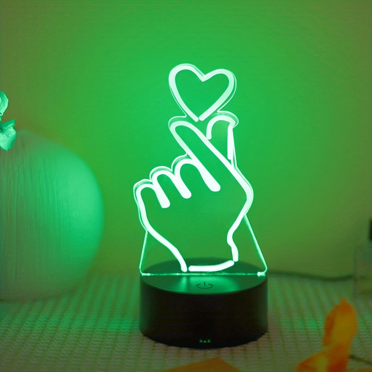 IllumiHeart - 7-color LED Night Light with Touch Control