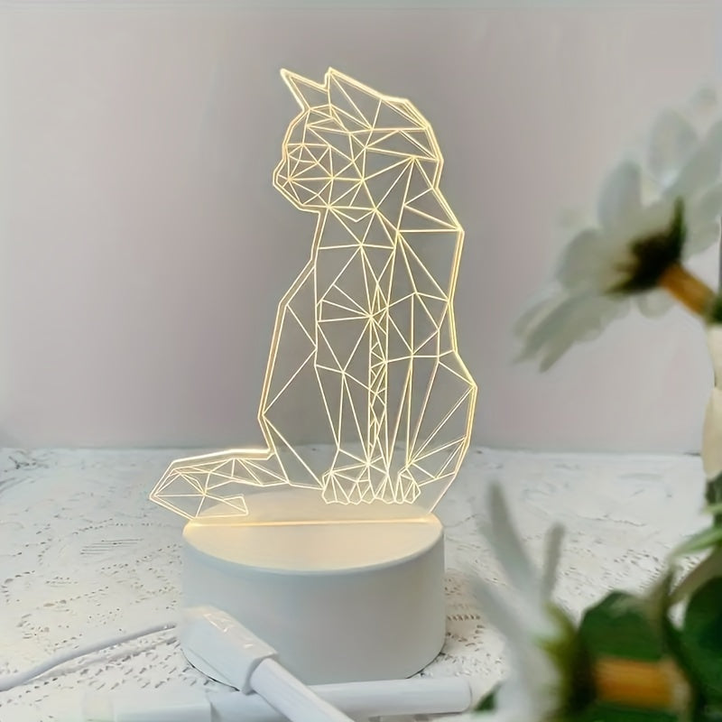 KatLicht - Geometric 3D Night Lamp USB Table Lamp