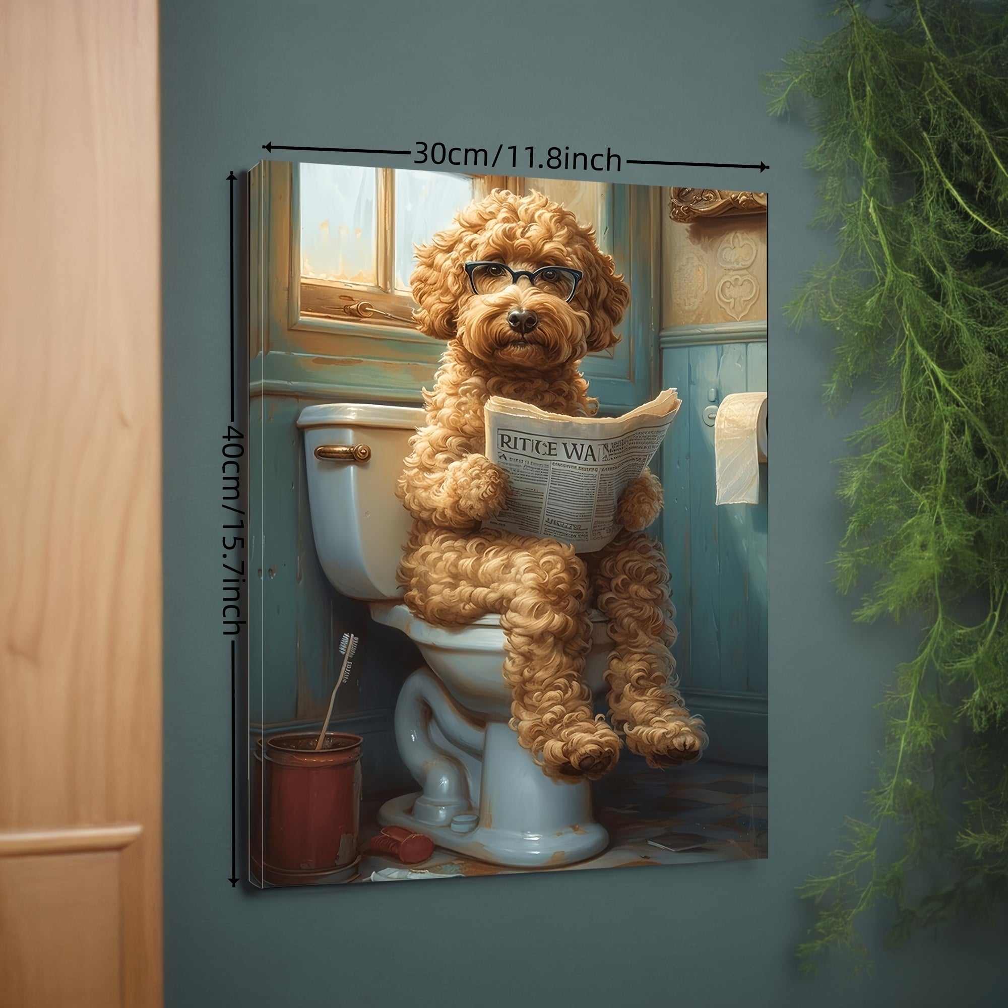 Tela Goldendoodle per Bagno - Decorazione Murale Umoristica