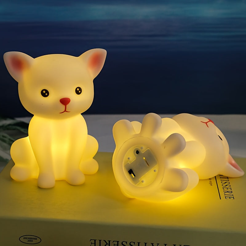 KittyGlow - Cute Kitten Table Lamp with LED Light and Battery Power
