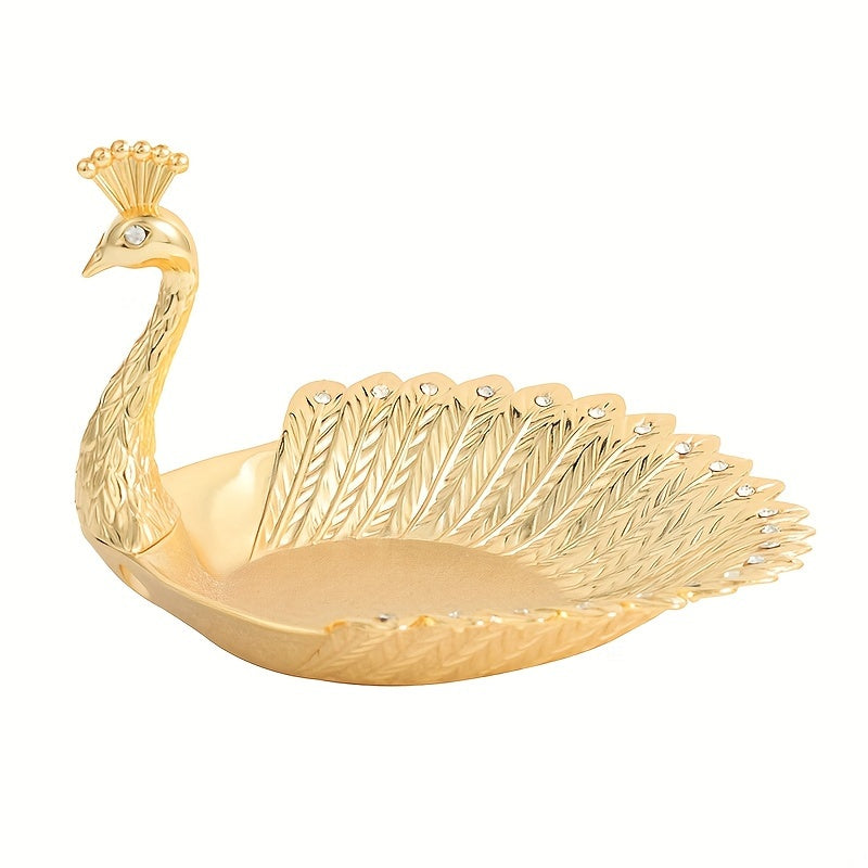 PeacockTray - Metal Snack Tray in Peacock Shape for Living Room Decoration