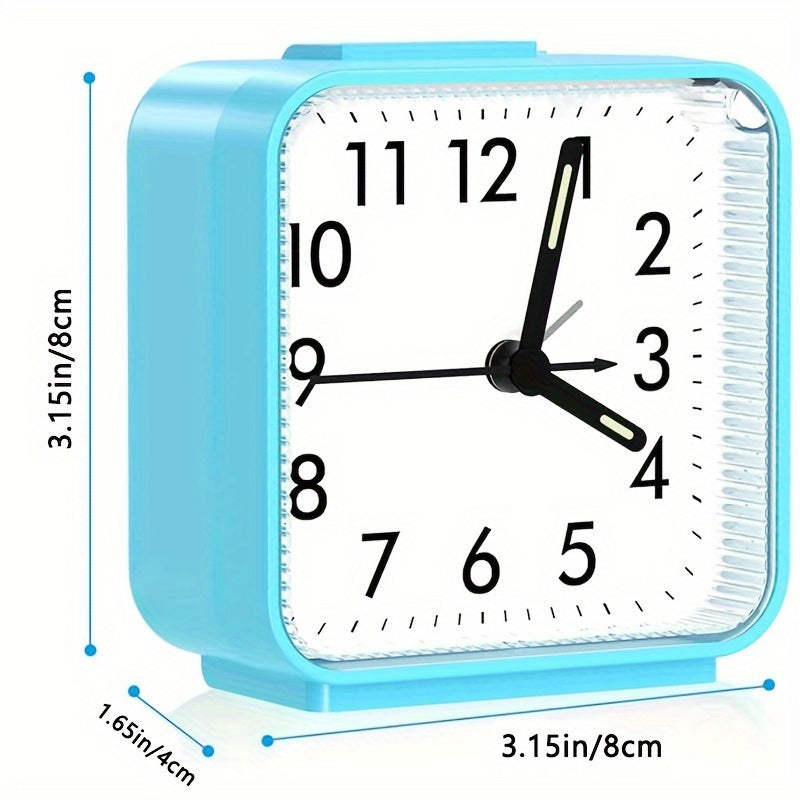 TimeEase - Sveglia Rettangolare Silenziosa con Lancette Luminose