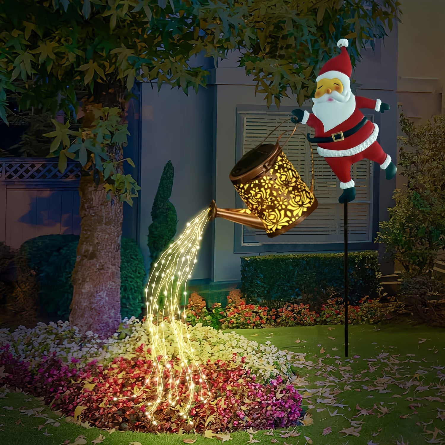 LumiLicht - Zonne-energie Waterval LED Tuinlicht, Decoratieve Waterkan