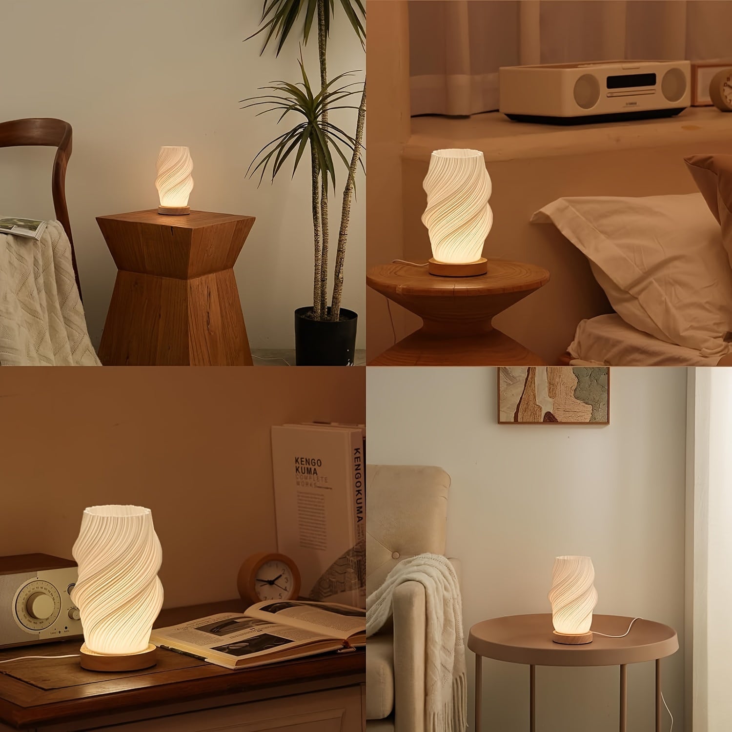 FantasieLicht - Lampada da tavolo USB moderna dimmerabile con controllo a pulsante