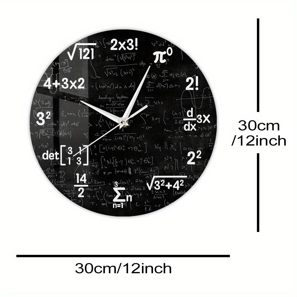 MathMirror - Orologio da parete acrilico silenzioso con formule matematiche
