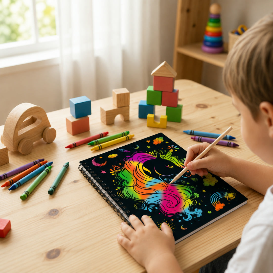 Rainbow Scratch Paper Creative Design Artistic Activity