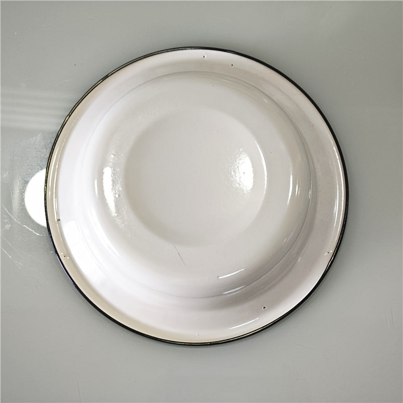 FlowerEnamel - Conjunto de 3 Peças Tigelas de Esmalte com Flores Vintage para Cozinha e Sala de Jantar