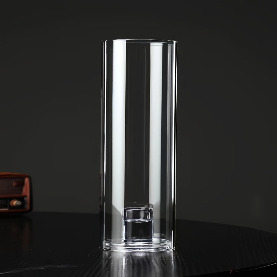 Candelabro in Vetro Borosilicato di Alta Qualità - Antivento, Stile Scandinavo, Trasparente