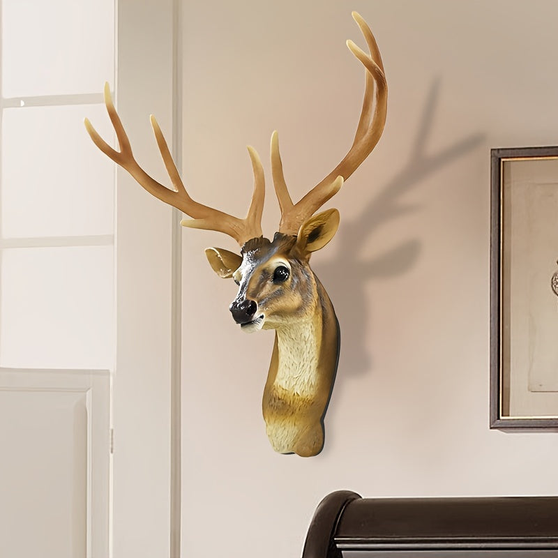 DeerSculpt - Vintage Hars Hertenkop Wandkunst