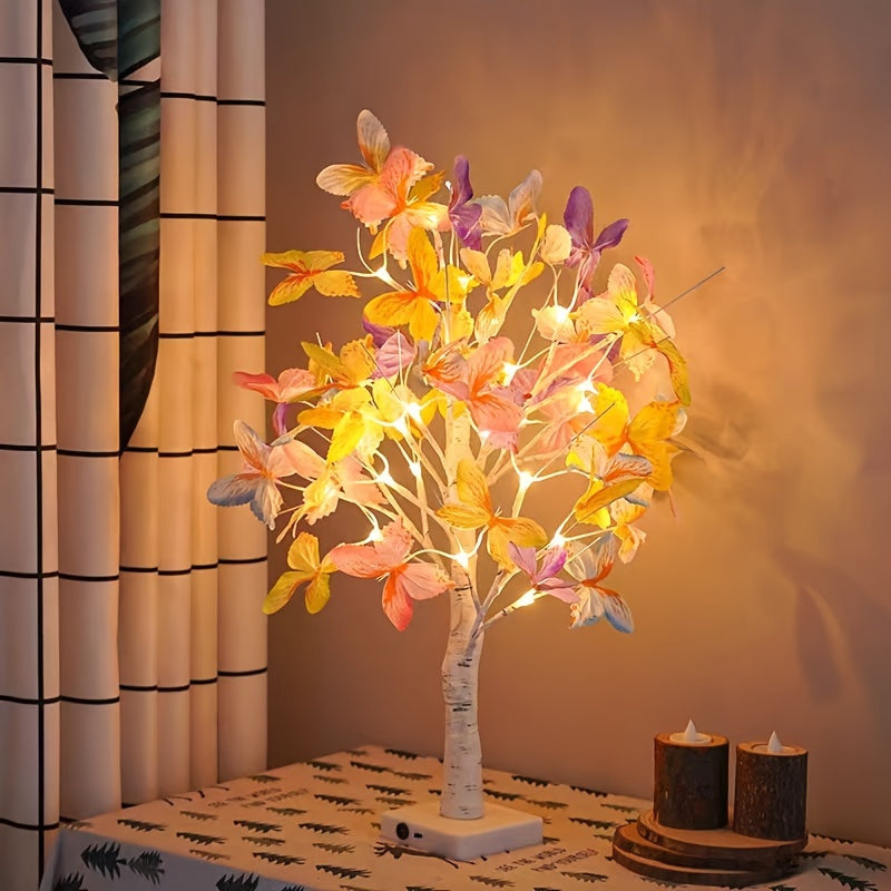 GlowBirch - Elegante lampada LED a forma di farfalla di betulla per camere e atmosfera festiva