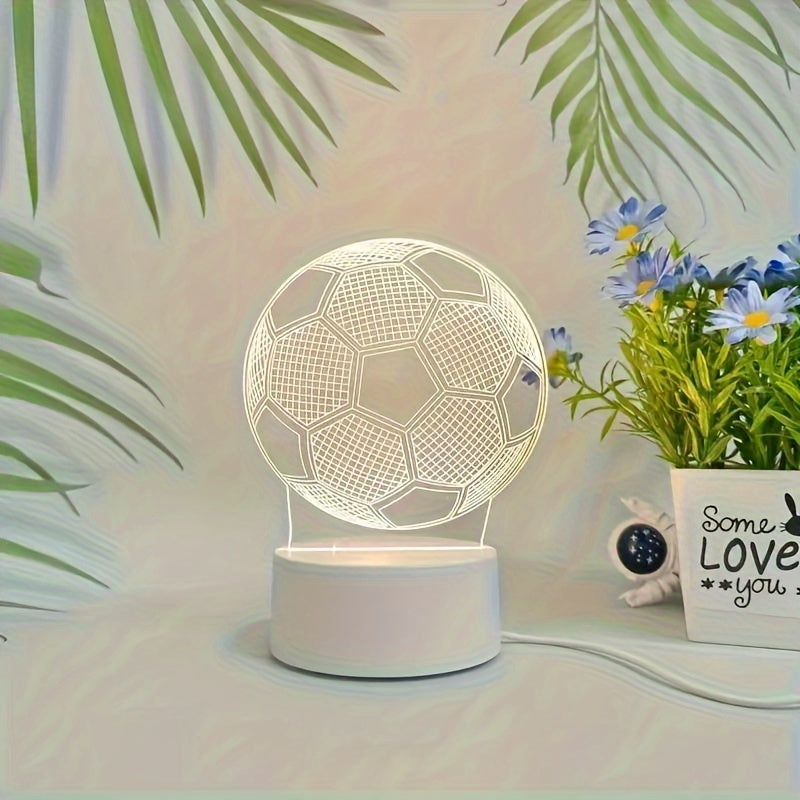 SoccerGlow - Football LED Night Light with Acrylic Base