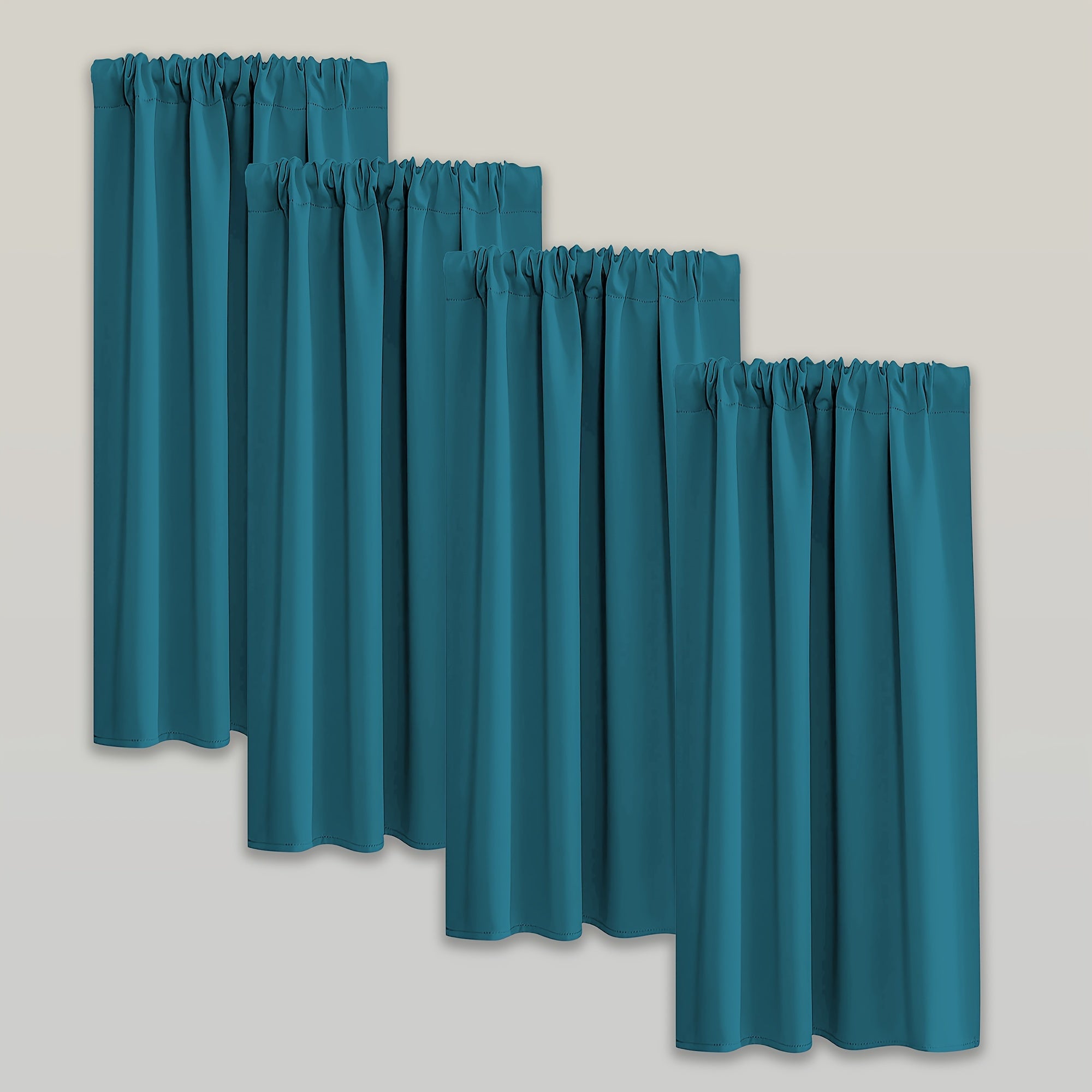 Blackout Curtains - Modern Blackout Curtain Set of 4 Pieces