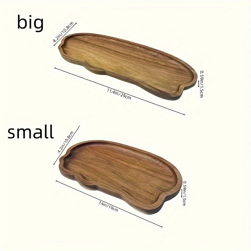 WoodenServe - Acacia Wood Tray for Food & Decor | Unique Design