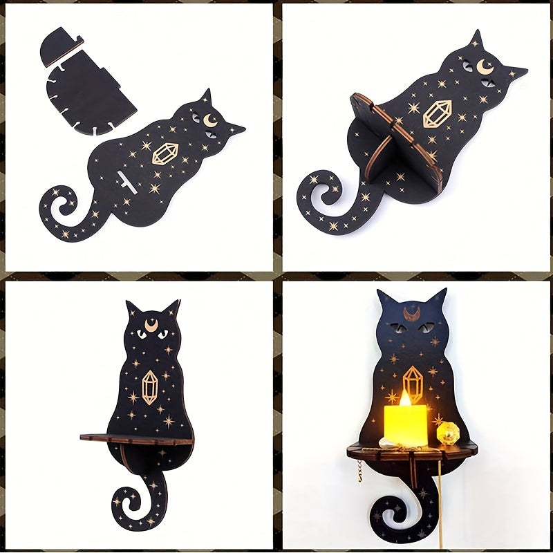RusticCrystal - Vintage Wooden Plank for Crystals & Candles, Animal Designs