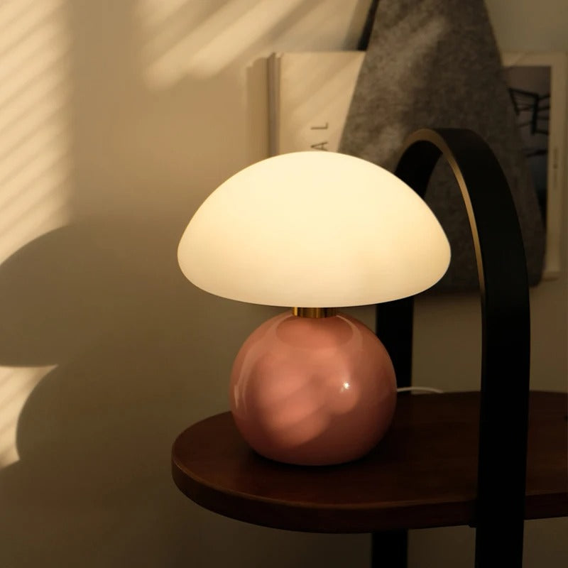 LumiGlass - Moderne LED Tafellamp met Glazen Kap | Dimbaar & Energiezuinig