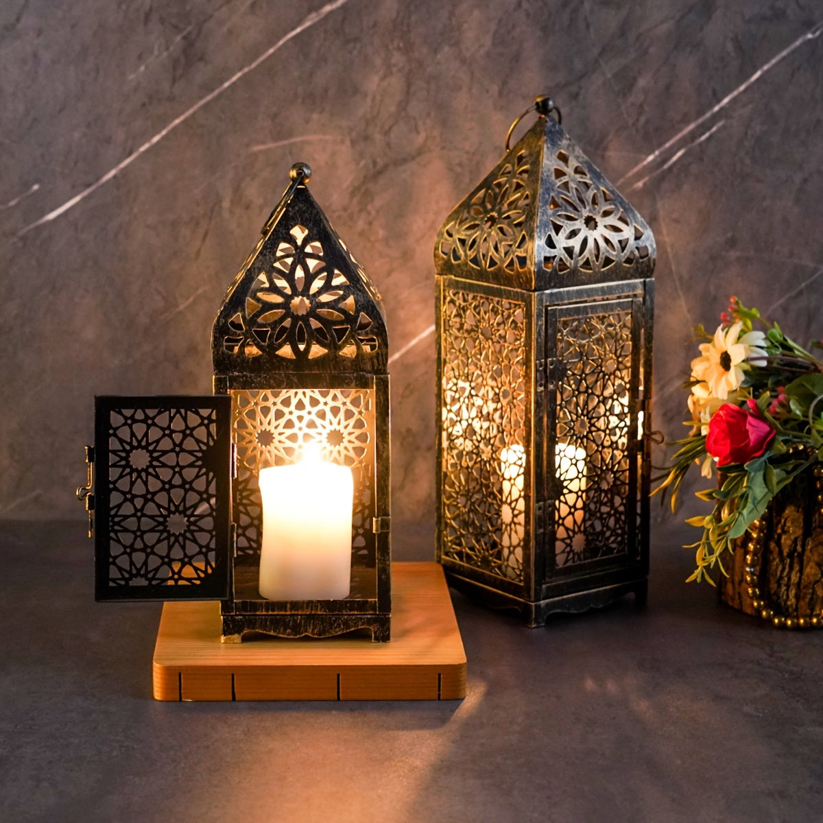 Castiçal de Lanterna Vintage em Ferro - Decoração Criativa para Mesa de Halloween