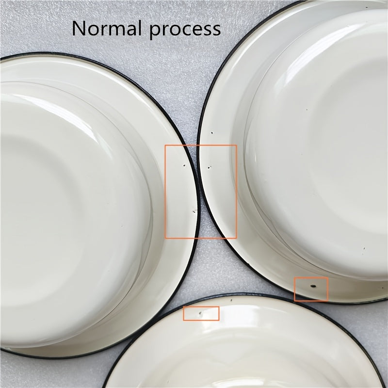 FlowerEnamel - Conjunto de 3 Peças Tigelas de Esmalte com Flores Vintage para Cozinha e Sala de Jantar