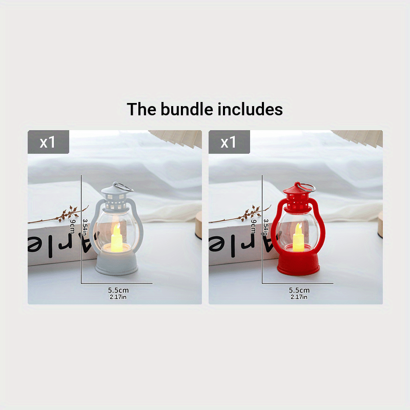 VintageGlow - Charming LED Battery-Powered Christmas Lantern
