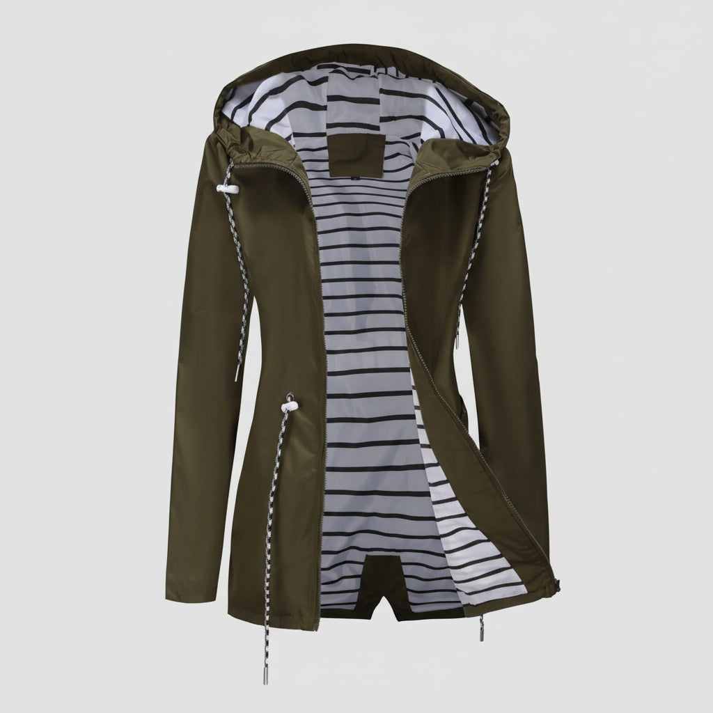 Womens Long Waterproof Raincoat All Seasons