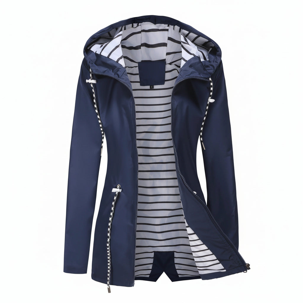 Womens Long Waterproof Raincoat All Seasons