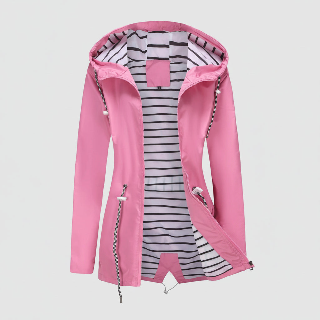 Womens Long Waterproof Raincoat All Seasons