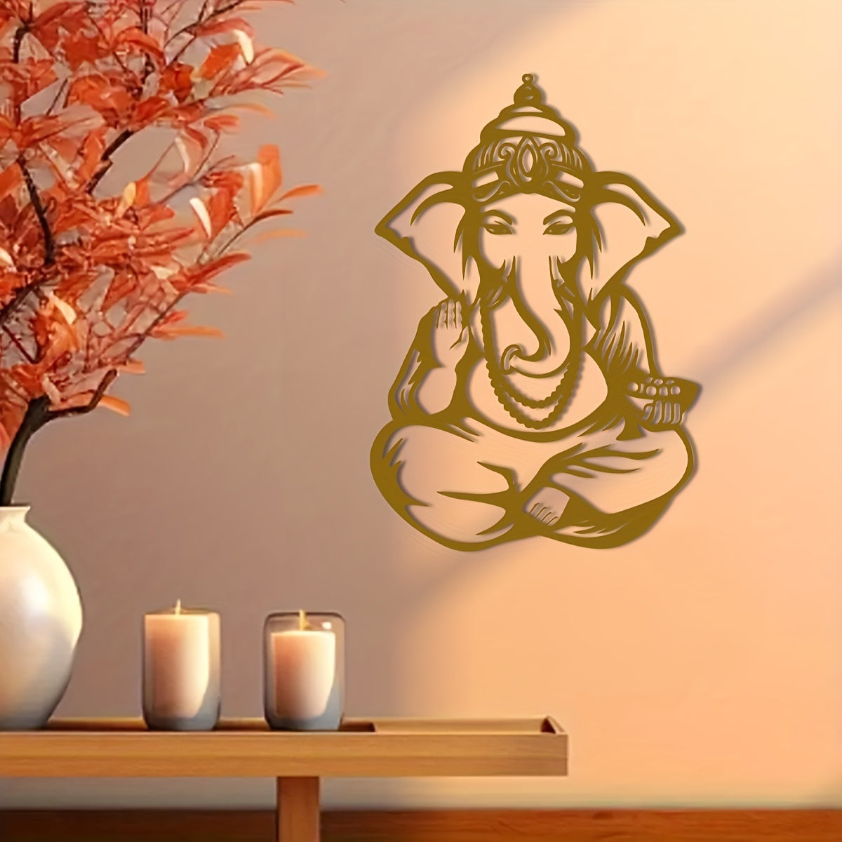 GaneshaArt - Ganesha Elephant Metal Wall Art