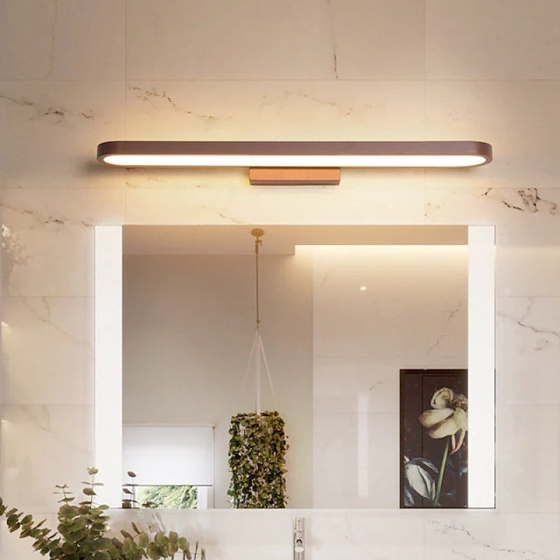 Lampada da parete Leigh Moderne Lineare, Oro, Camera da letto/Bagno, Metallo