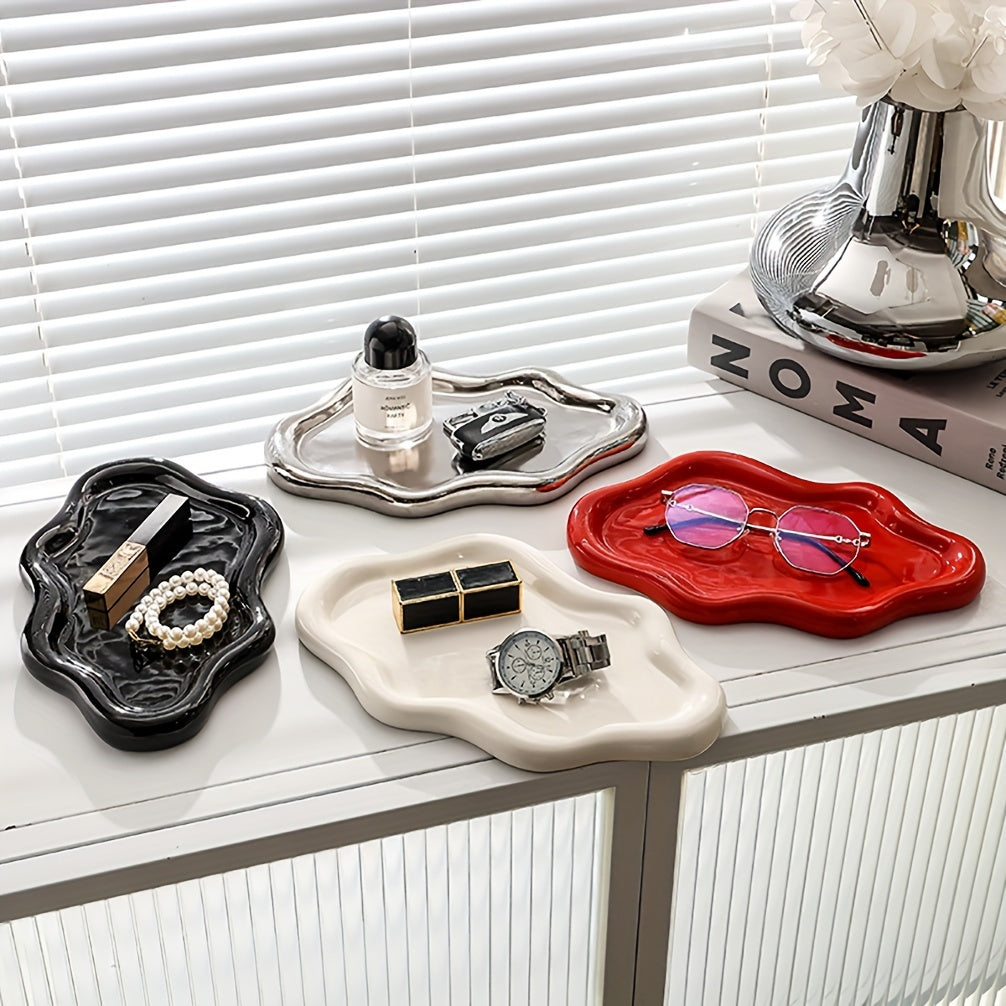 CloudDish - Large Cloud-Shaped Ceramic Jewelry Dish | For Necklaces, Earrings & Glasses