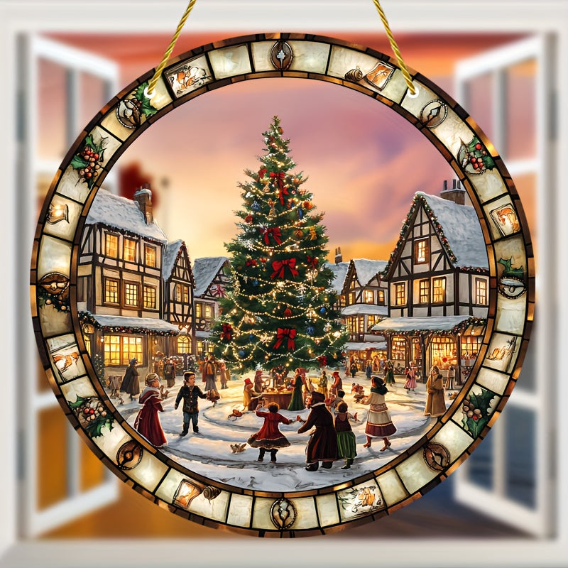 XmasZonvanger - 20cm Acrylic Christmas Wall Decoration for Home & Office