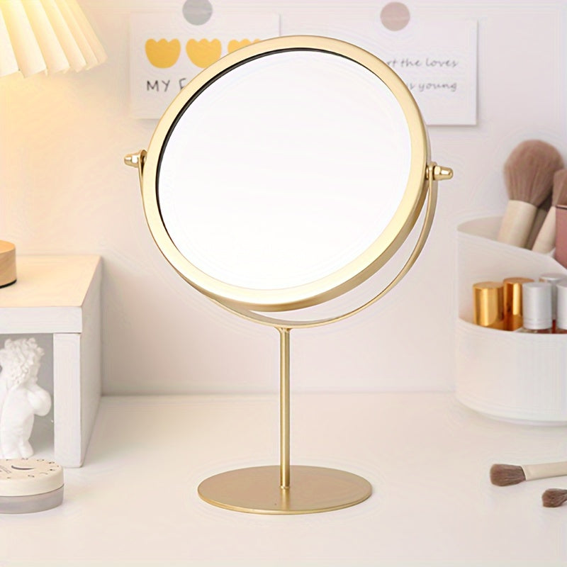 Espejo de maquillaje – Espejo de mesa ajustable, espejo vintage decorativo para dormitorio o habitación estudiantil