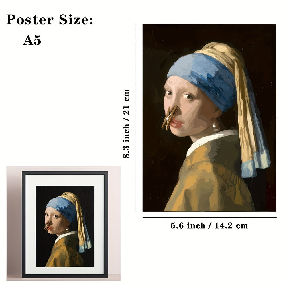 1pc Large Size, Funny Bathroom Wall Poster - Waterproof, No Frames Included, 15.7"x11.4" (40x29cm)