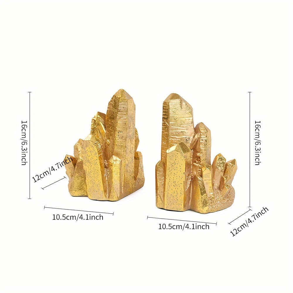 CrystalForm - Vintage Stijl Hars Boekensteunen Set van 2