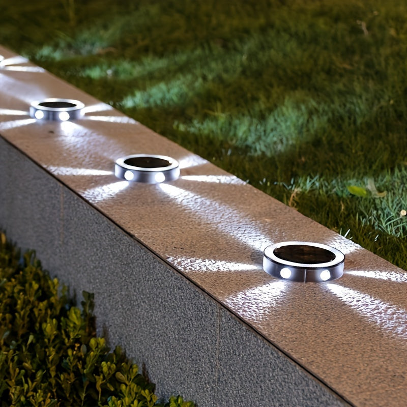 SolarLicht - 6 LED Illuminazione da Terra, Lampada Solare da Esterno per Sentiero, Giardino e Patio