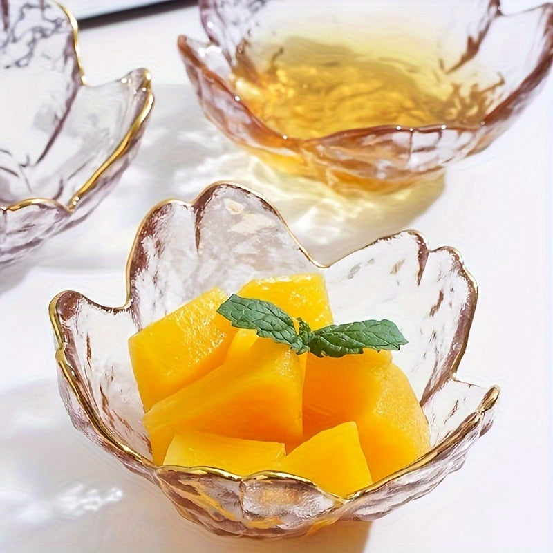 BlossomServe Serving Set - Glass Dessert & Snack Plates, Fruit Bowls, and Herb Dishes