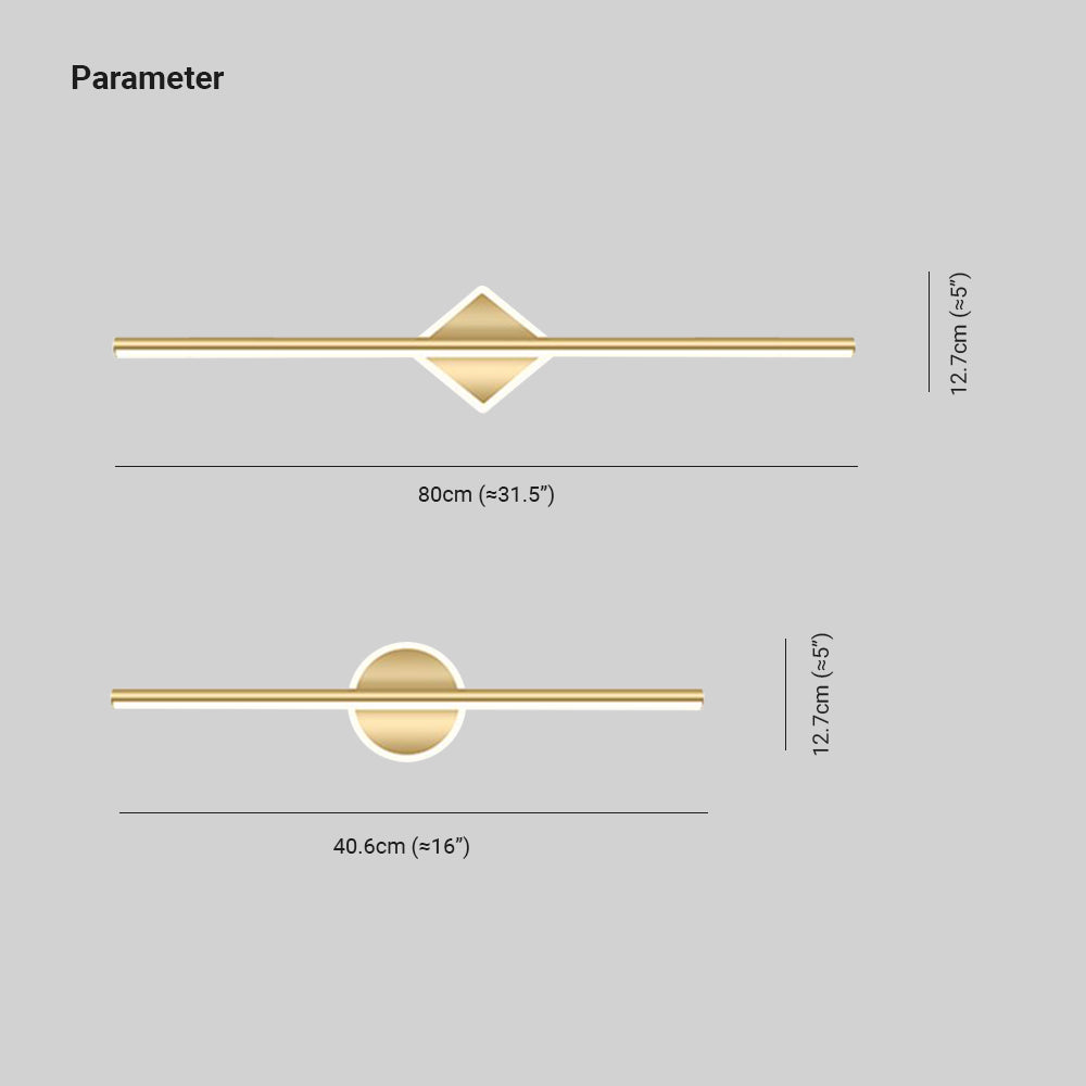 Nova - Lampada da parete LED moderna Nero/Oro