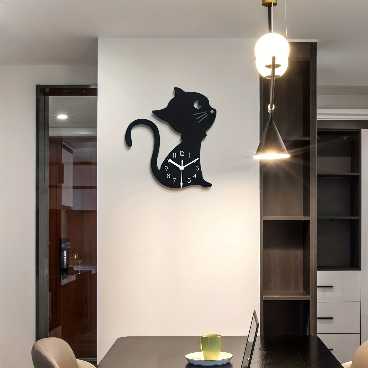 ModernPaws - Orologio da Parete Creativo per Gatti per Interni Eleganti