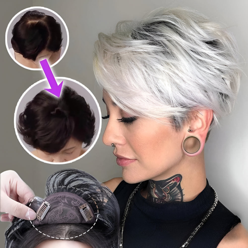 Extension Capelli Donna Copertura Volume Topper Attacco Clip