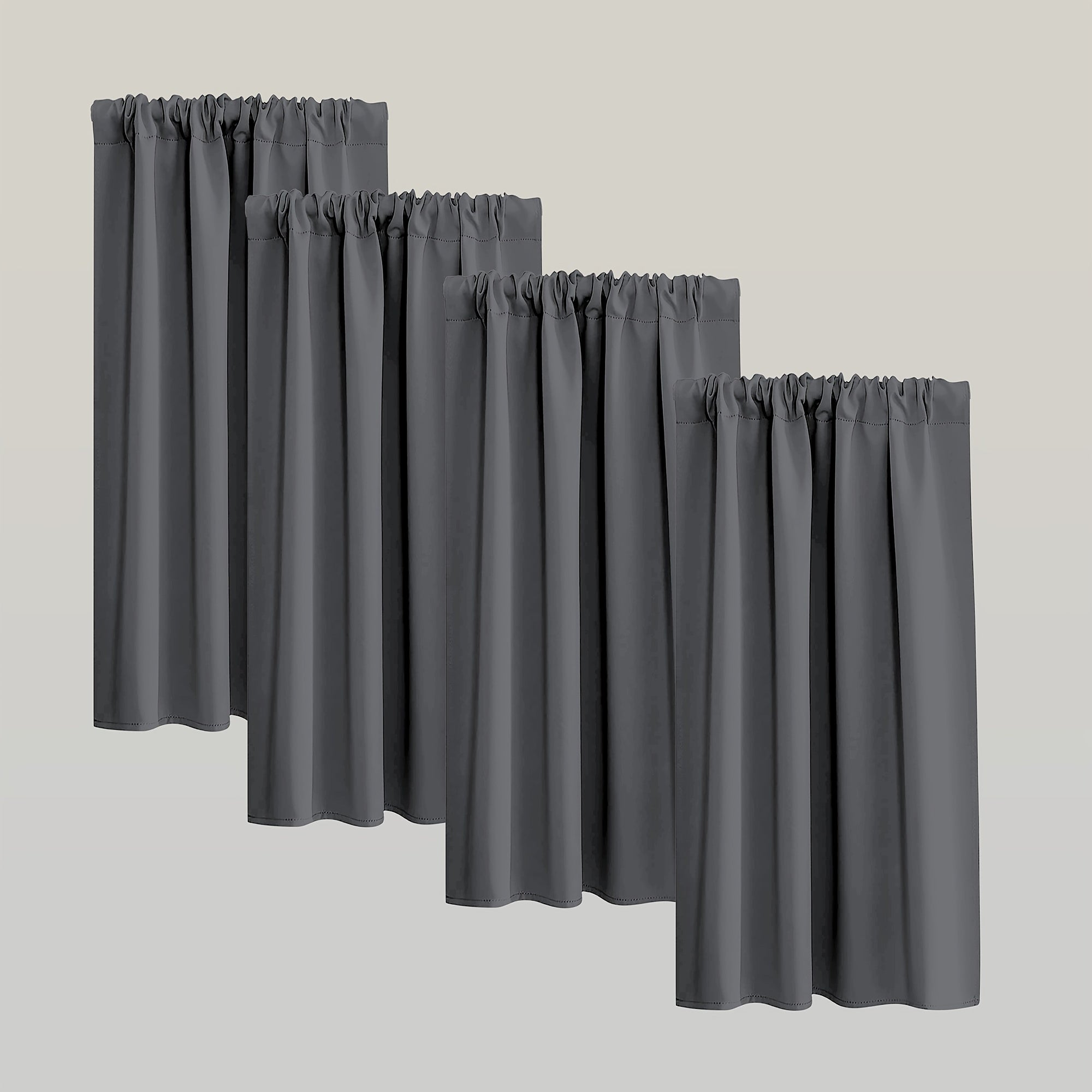 Blackout Curtains - Modern Blackout Curtain Set of 4 Pieces